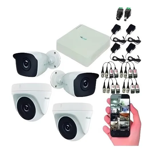Kit Seguridad. Dvr 8 Canales, 4 Camaras 1080p