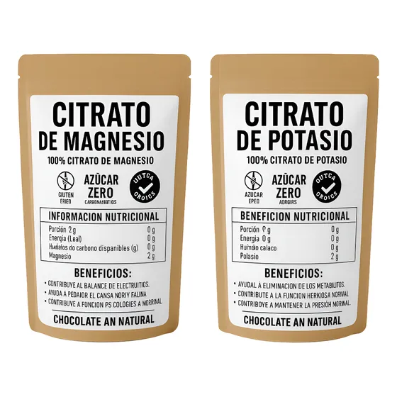 Citrato De Magnesio 500 Gr + Citrato De Potasio 500 Gr