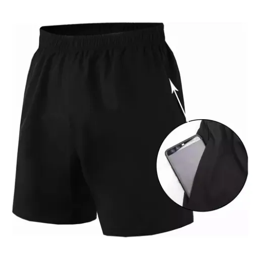 Short Cómodo Suelto Con Bolsas Ejercicio Correr Gym Hombre