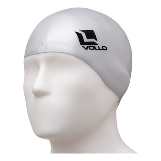 Touca De Natação De Silicone Prata Vollo Cor Prateado Desenho Do Tecido Liso Tamanho Único Touca De Natação De Silicone Prata Vollo Cor Prateado Desenho Do Tecido Liso Tamanho Único