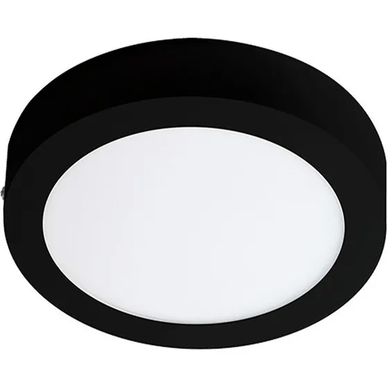 Panel Plafon Led 24w Redondo Aplicar Negro NPR24 6000k