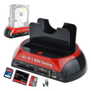 Dock Station 2 Hd Sata E Ide 3,5 E 2,5 Usb Leitor De Cartão Dock Station 2 Hd Sata E Ide 3,5 E 2,5 Usb Leitor De Cartão