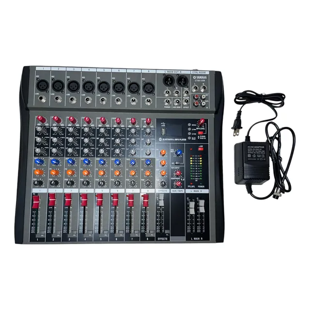 Consola 8 Canales De Audio Bluetooth Sonido Dj Efectos Usb