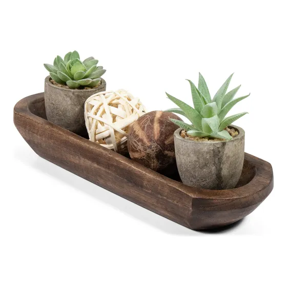 Largo Madera Para Decoracion Estilo Granja Centro Mesa Hacer