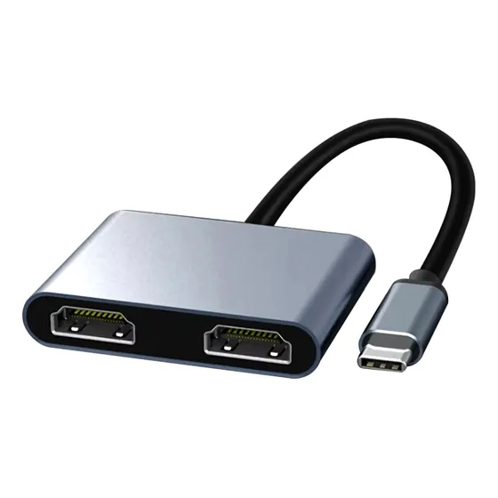 Adaptador Usb C Hdmi Dual 4k Extendido Espejo Pc Mac Convers