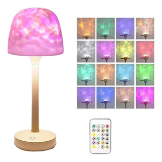 Lámpara De Mesa Proyectora De Olas Rgb Con Efecto Oceánico Lámpara De Mesa Proyectora De Olas Rgb Con Efecto Oceánico