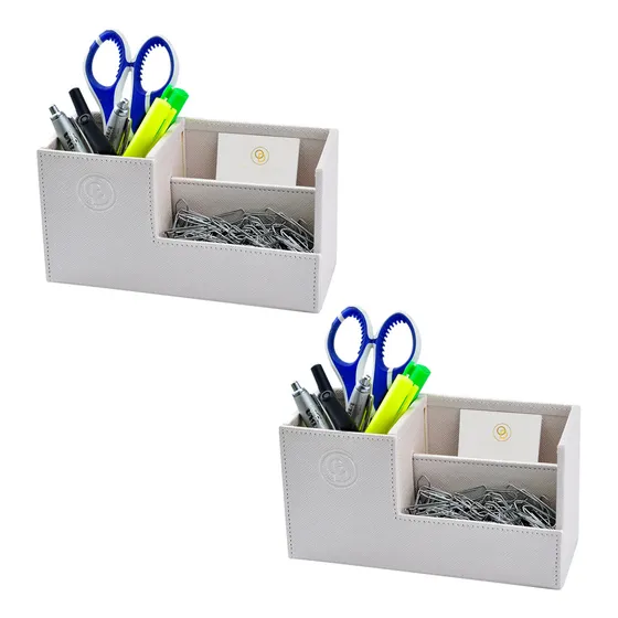 Kit Com 2 Unid De Porta Caneta, Clips E Recado - Vayly