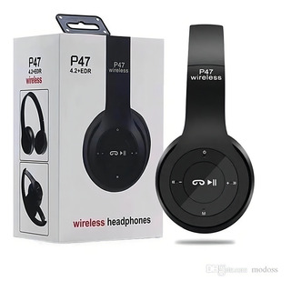 Fone De Ouvido Bluetooth Sem Fio P47 Com ReducĂŁo De RuĂdos Cor Preto Fone De Ouvido Bluetooth Sem Fio P47 Com ReducĂŁo De RuĂdos Cor Preto