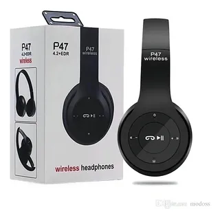 Fone De Ouvido Bluetooth Sem Fio P47 Com ReducĂŁo De RuĂdos Cor Preto Fone De Ouvido Bluetooth Sem Fio P47 Com ReducĂŁo De RuĂdos Cor Preto