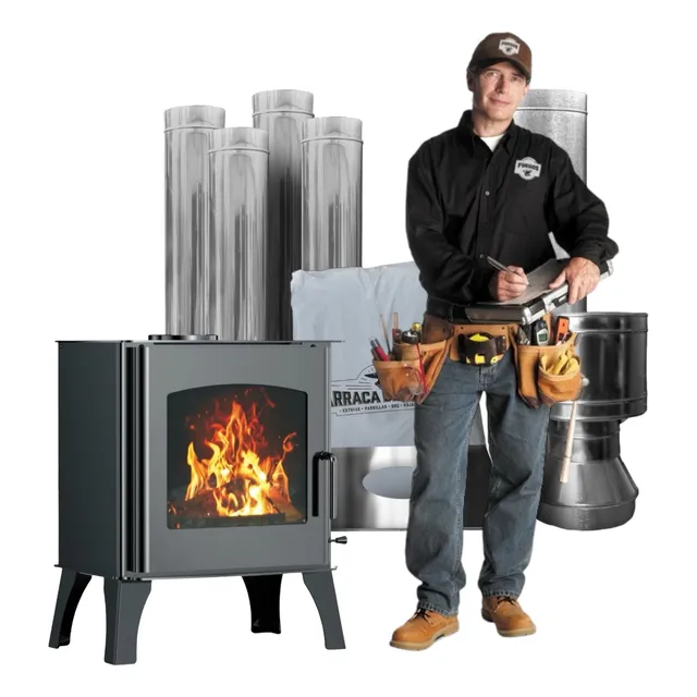 Estufa Calefactor Leña Andes 60 Alto Rend+kit+instalacion