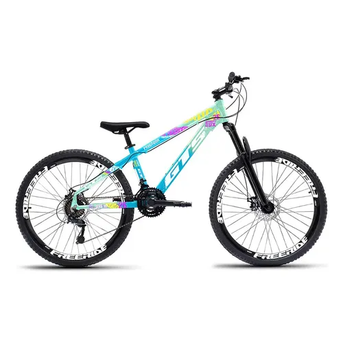 Bicicleta De Grau Gts On Freeride 21v Aro 26 Freios A Disco Preto