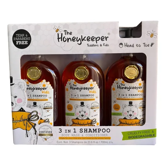 Shampoo The Honey Keeper 3 En 1 Pack 3 Unidades