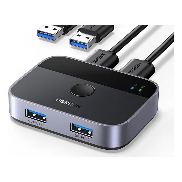 Conmutador Usb Ugreen Usb 3.0 De 2 Entradas Y 2 Salidas Para