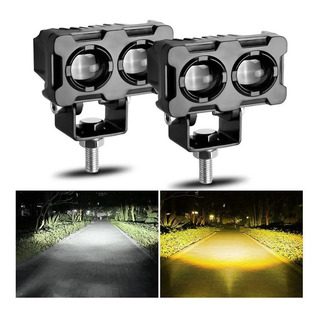 Par Luces Led Auxiliares Faros De Lupa Para Auto Motocicleta Par Luces Led Auxiliares Faros De Lupa Para Auto Motocicleta