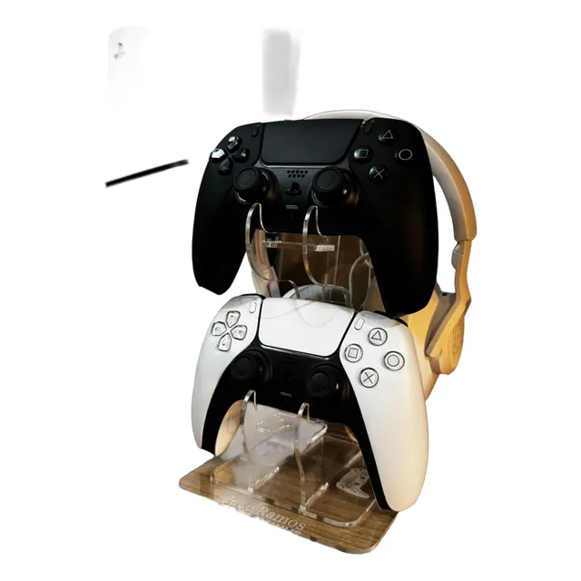 Soporte De 2 Joystick Y 1 Auriculares Ps4 Ps5 Nintendo Xbox