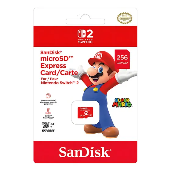 Micro Sd Sandisk Express 256 Gb Para Nintendo Switch 2