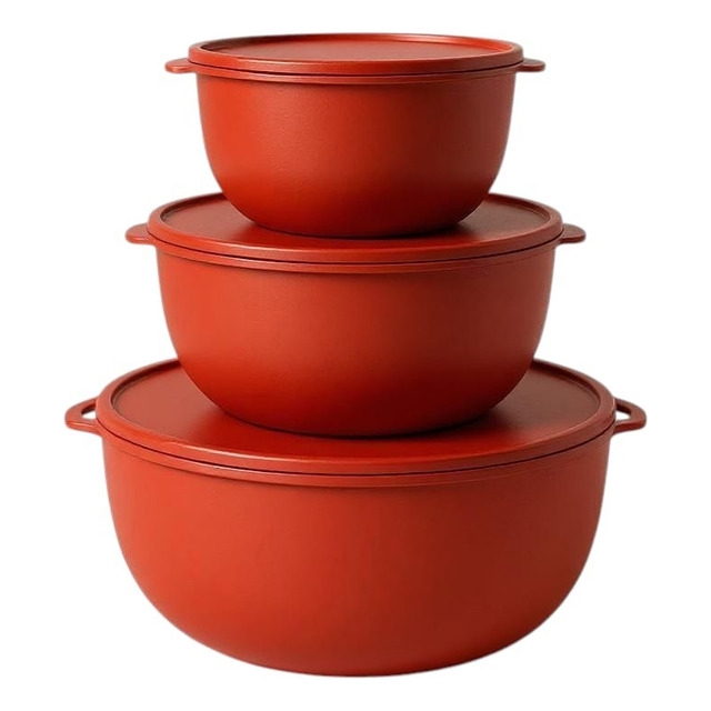 Kit 3 Bowls Plásticos Com Tampa Hermética Kit 3 Bowls Plásticos Com Tampa Hermética