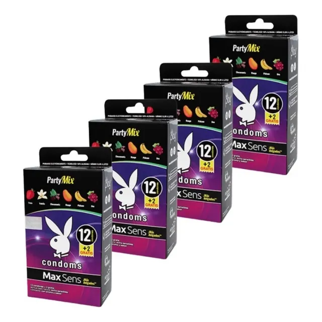 56 Condones Playboy Extra Sensibles Con Aroma Y Sabor