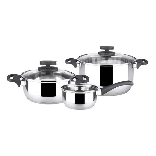 Batería De Cocina Ollas Magefesa Acero Inoxidable 5 Piezas
