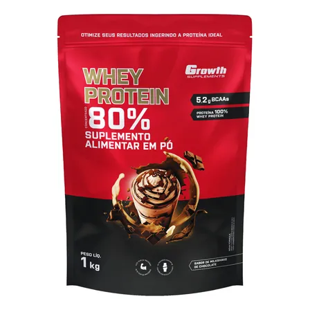 💪 GANHE MASSA COM SABOR E QUALIDADE

*Whey Protein Concentrado 1kg Growth Supplements - Milkshake de Chocolate*  
~R$ 199,90~ → *R$ 142,90*  
💥 *28% OFF*

✅ Proteína concentrada para recuperação muscular rápida  
✅ Sabor Milkshake de Chocolate delicioso e