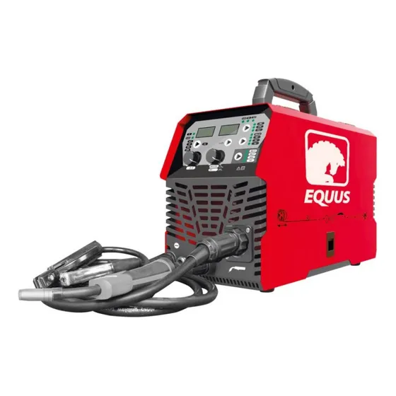 Soldadora inverter Equus EQMIG/MMA-200I color rojo/negro 220V