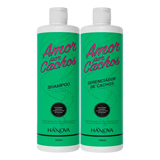 Shampoo + Gerenciador De Cachos Amor Por Cachos Hanova 500ml