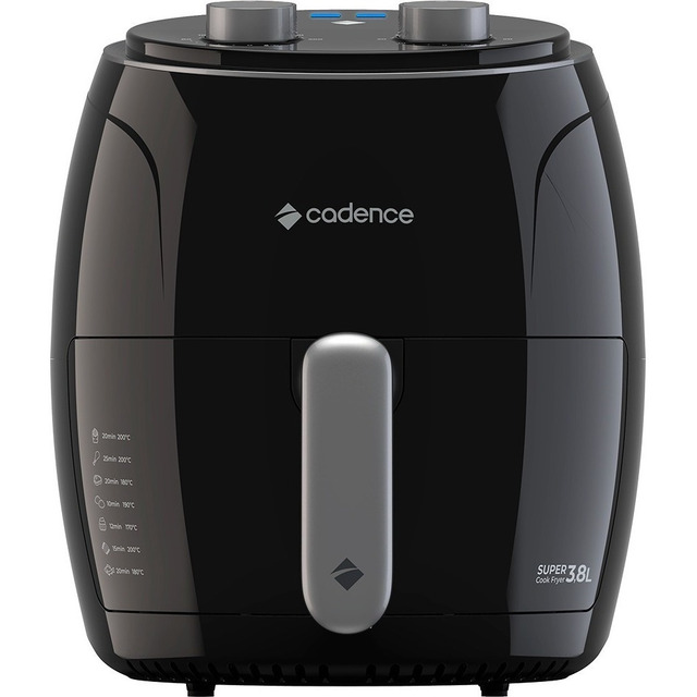 Fritadeira Sem Óleo Super Cook Fryer Frt410 3,8l Cadence Cor Preto Fritadeira Sem Óleo Super Cook Fryer Frt410 3,8l Cadence Cor Preto