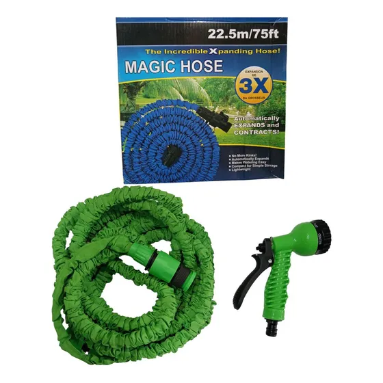 Manguera Expandible 7.5 Mts Pistola Expansible Azul Magica