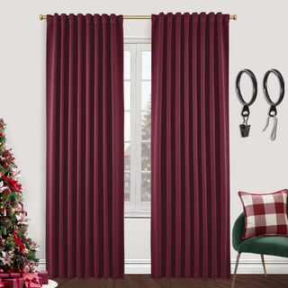 Cortinas Shineland Cranberry Burgundy 260 Cm 100% Opacas X2 Cortinas Shineland Cranberry Burgundy 260 Cm 100% Opacas X2