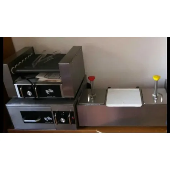 Asador De Salchichas Calentador De Pan Surtidor De Salsa 