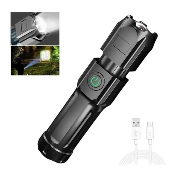 Potente Linterna Tactica Militar Usb Recargable Impermeable