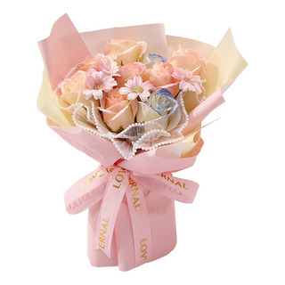 Regalo Del Día De La Madre, Ramo De Flores De Jabón, Rosa Regalo Del Día De La Madre, Ramo De Flores De Jabón, Rosa