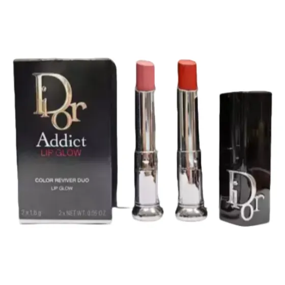 527+740 Dior Labial Set Travel Duo Lip Glow+lip Maximizerj H