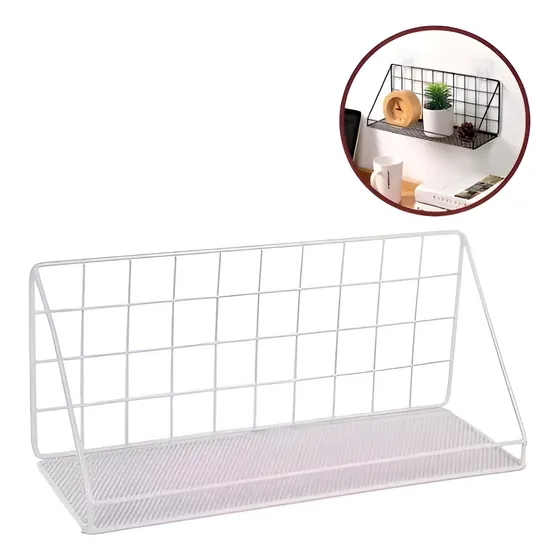 Estante Repisa Metálico De Pared Con Adhesivo Tipo Escuadra 