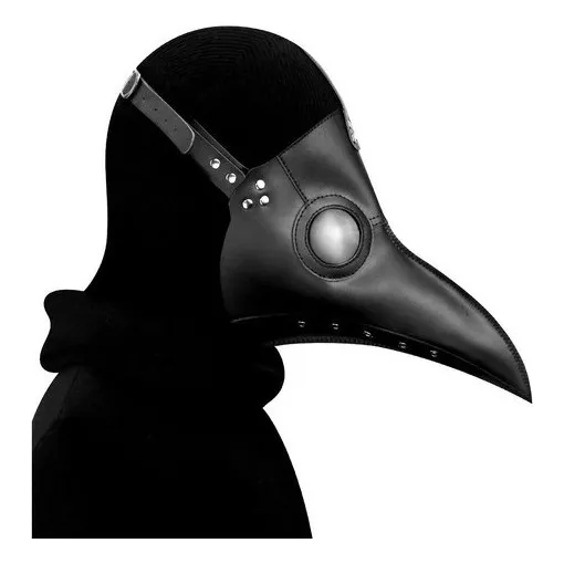 Accesorios De Cosplay De Máscara De Peste De Halloween Color Negro