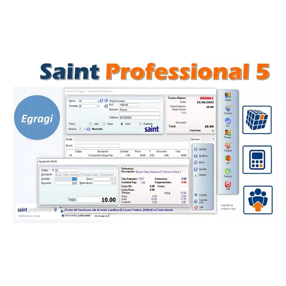 Sistema Administrativo Facturación Ventas Inventario Saint 5