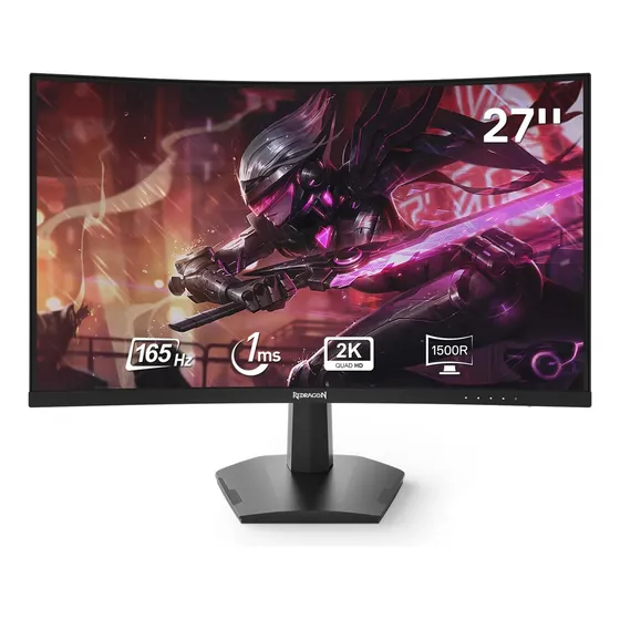 Monitor Para Videojuegos Redragon 27 Curve, Qhd 2k (2560 X 1