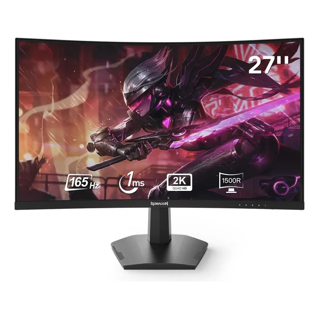 Monitor Para Juegos Redragon 27 Curve, Qhd 2k (2560 X 1440)