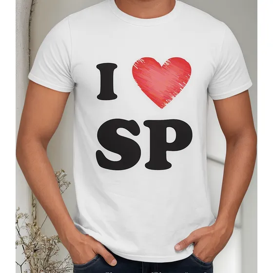 Camisa I Love Sp São Paulo Cidade Brasil