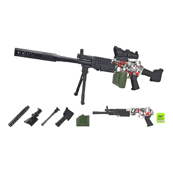 Pistola Rifle Asalto De Juguete M249 Balas Hidrogel