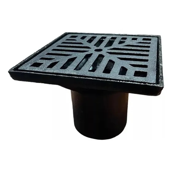 Embudo Hierro Fundido Vertical 20x20 Con Rejilla