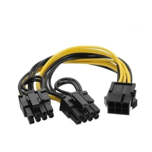 Cable Adaptador Splitter Pcie 6 A 2x 8 Pin (6+2) Rig Minería
