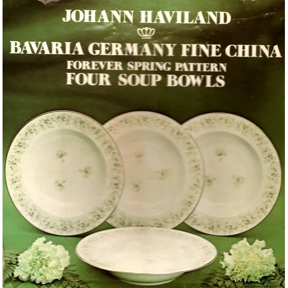 Haviland Bavaria Alemania Porcelana Tazon Sopa: Juego