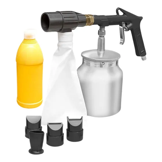 Pistola Para Arenar Vaso Aluminio Con Accesorios Enzo