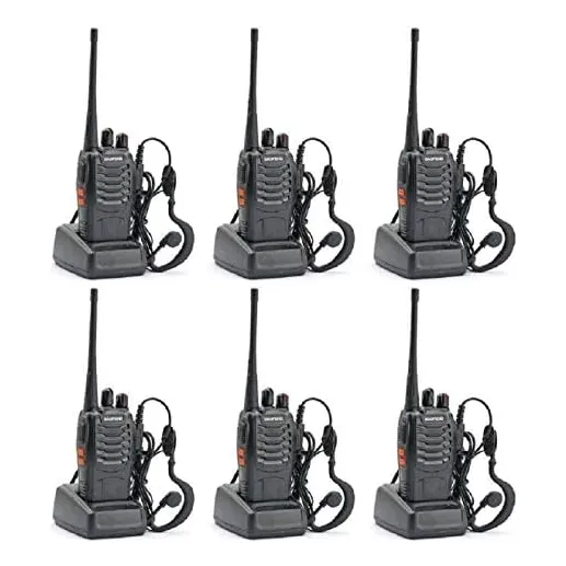 Walkie-talkie Baofeng BF-888S de 6 radios - negro.