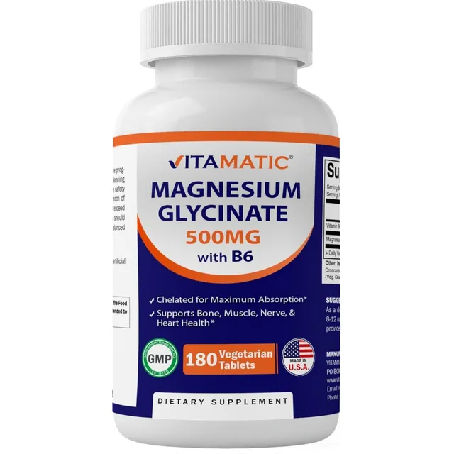 Magnesio Glicinato  200 Capsulas Alta Absorción Estrés
