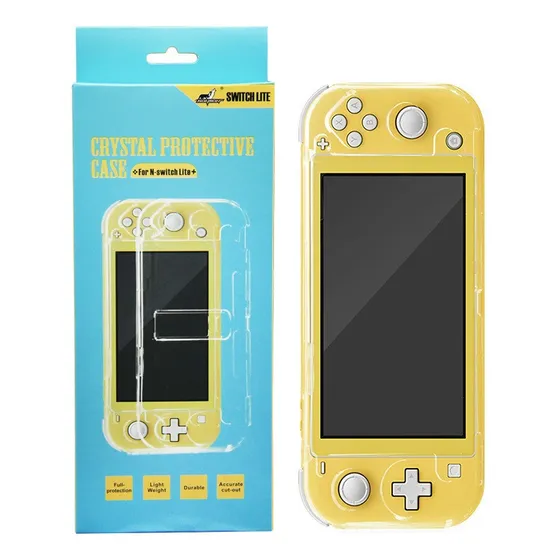 Capa Protetora Dock Flip Para Nintendo Switch Lite Crystal Cor Cristal