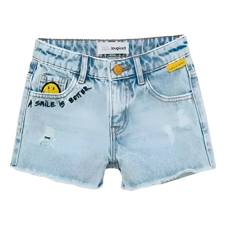 Desigual Shorts Denim Algodón Niña Talla 9/10 Smile