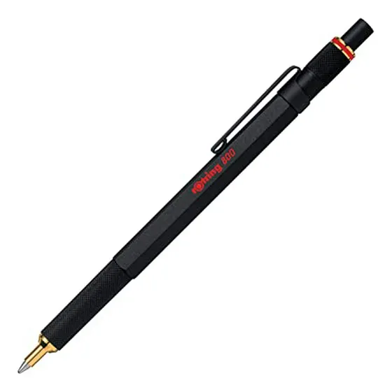 Bolígrafo Rotring 800 Punta Media Tinta Negra Recargable