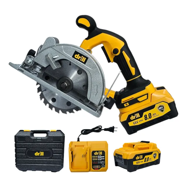 Sierra Circular Inalámbrica Professional Drill 68v Amarilla
